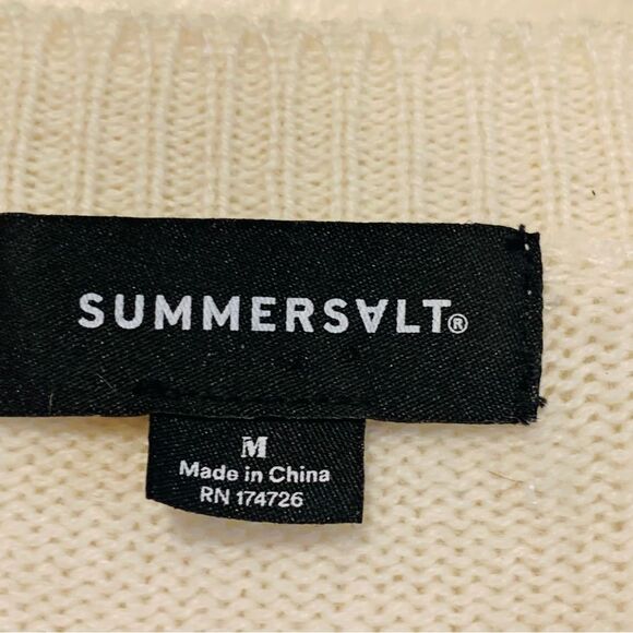 Summersalt cream wool cashmere button accent sweater size medium - Picture 3 of 9